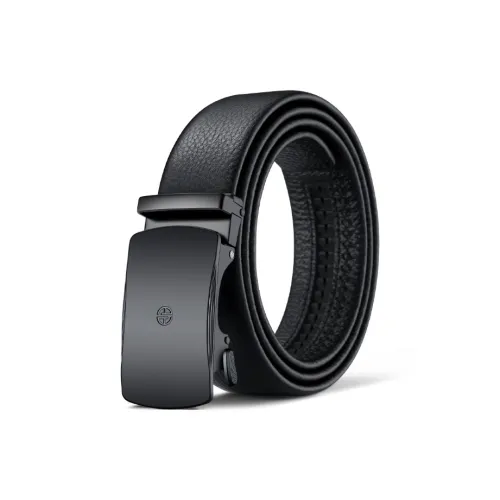 AOKANG SECOND LAYER Кожаные ремни Мужской Черный Ширина корпуса 3,5 см