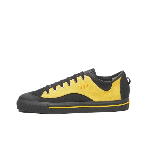 Raf Simons x Adidas Originals Slip Resistant Shock Absorbers Low Top Skateboard Shoes Unisex Black Yellow Раф Симонс x Adidas Originals Slip Резиновые амортизаторы низкие топ скейтборд обувь унисекс черный желтый