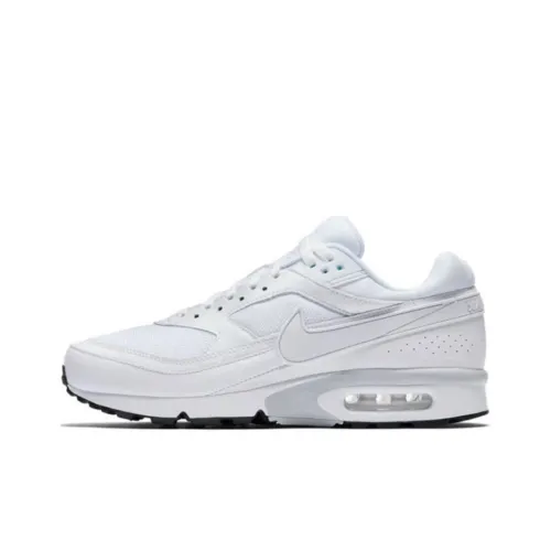 Nike Air Max BW Амортизация Износостойкий Низкий Топ Беговые кроссовки Унисекс Белый
