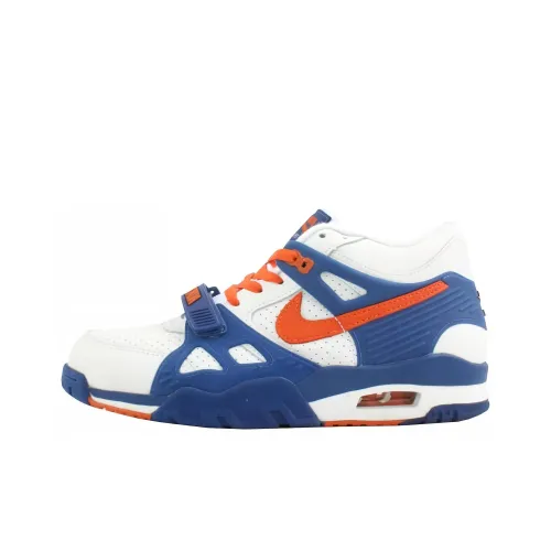 Nike Air Trainer 3 Дышащий Баланс Низкий Топ Винтажные Баскетбольные Кроссовки Унисекс Синий Белый