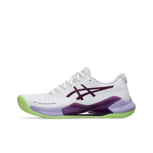 Asics Challenger 14 Low Top Повседневные Беговые Кроссовки Женские Белые Фиолетовые