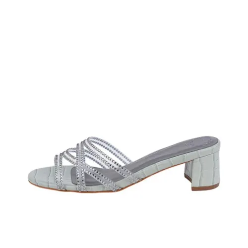 NICOLI Слипоны 5 см Женские Trout Серый