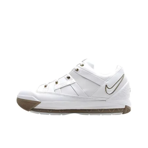 Nike Lebron 3 Zoom Low Амортизация Износостойкий Низкий Топ Баскетбольные Кроссовки Унисекс Белый-Коричневый