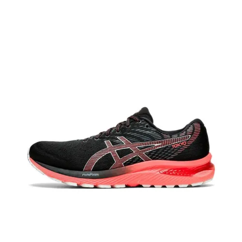 Asics Cumulus 22 Low Top Беговые кроссовки Мужские Оранжевые Черные