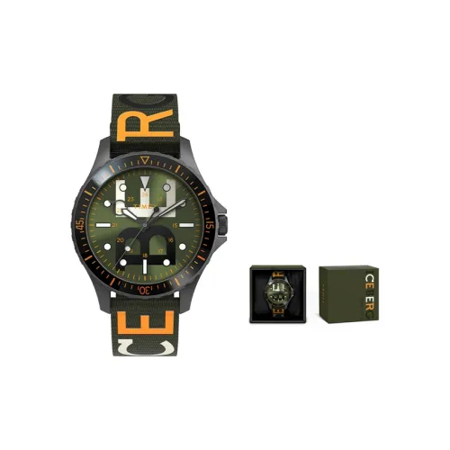 TIMEX Наручные часы Кварцевый механизм Холст Ткань Ремешок 38 мм Зеленый циферблат Унисекс