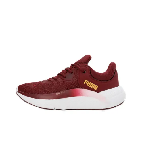 PUMA Износостойкий и Легкий Низкий Топ Беговые кроссовки Женские Красные