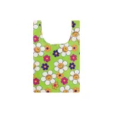 Складная сумка для покупок с смайликом и цветочным дизайном