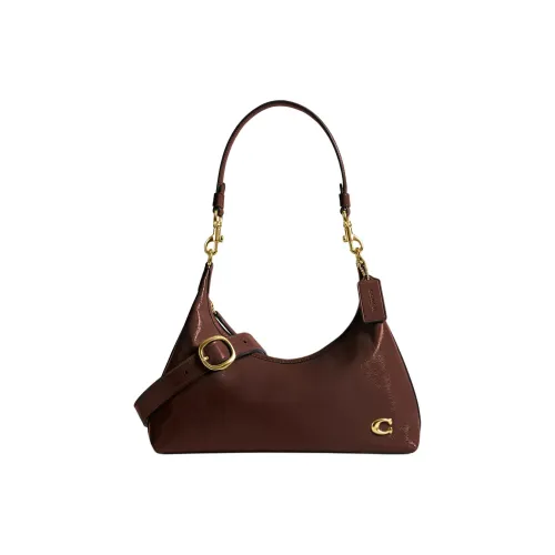 COACH Juliet Кожа Сумка через плечо Большая Женская Кофейная