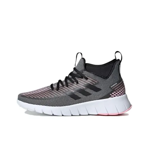 Adidas Asweego Дышащий MID Топ Беговые кроссовки Женские Черный белый