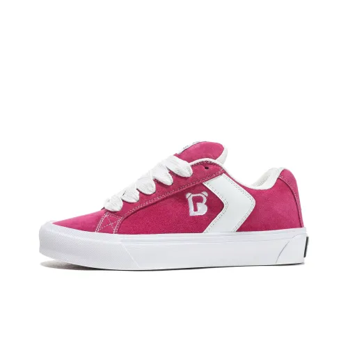 Princess Bee Slip-resistant Abrasion-resistant Low Top Skateboard Shoes Unisex Dragon Fruit Powder
