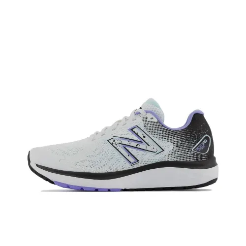 New Balance Fresh Foam 680v7 Низкий Топ Беговые кроссовки Женские Белый Черный