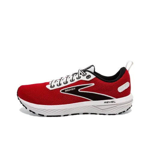 Brooks Revel 6 Амортизация Износостойкие Низкие Кроссовки для Бега Женские Черные Красные