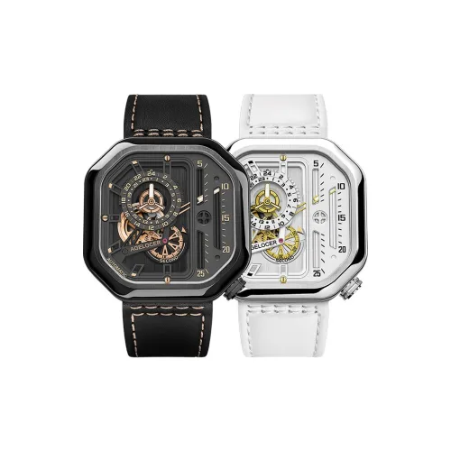 AGELOCER Big Explosion Collection Автоматический механический механизм Часы с циферблатом из коровьей кожи Ремешок Унисекс Череп