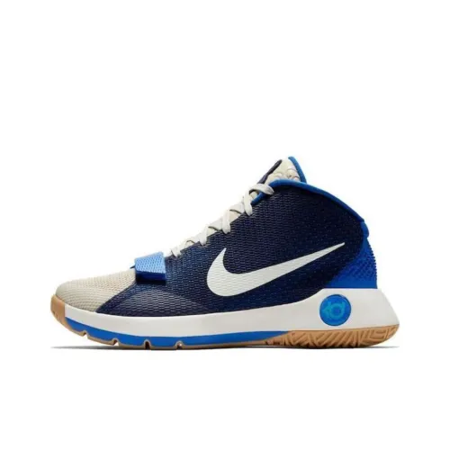 Nike KD Trey 5 III Амортизация Износостойкий MID Топ Баскетбольные Кроссовки Мужские Синие Белые