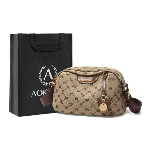 AOKANG Ткань Сумка через плечо Женская Умбра Коричневый Хепберн Черный