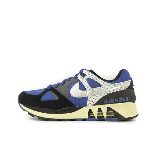 Nike Air Stab Амортизация Износостойкие Низкие Кроссовки для Бега Унисекс Синий Черный