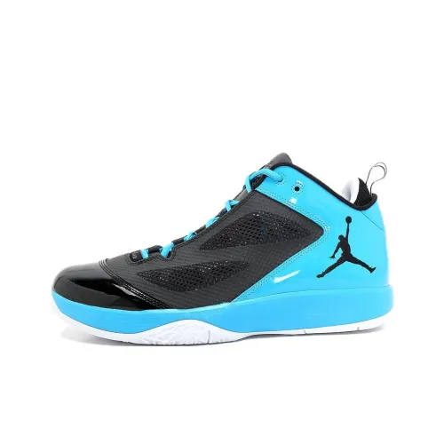 Jordan Flight Год кролика Амортизация Износостойкий MID Топ Винтажные баскетбольные кроссовки Мужской Чёрно-синий