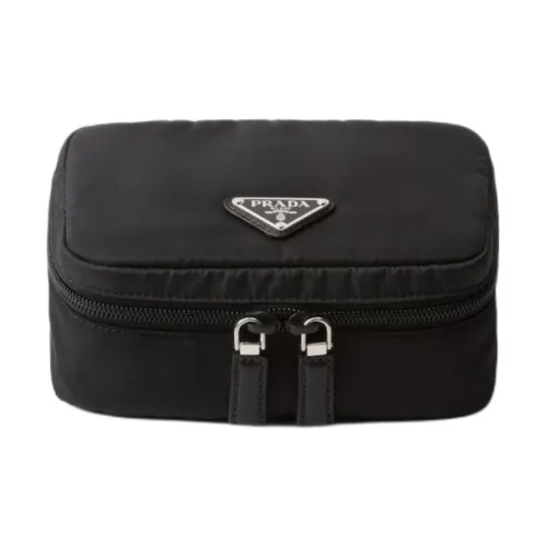 PRADA Переработанный нейлон Хлопок Сумка для хранения Трумпет Унисекс Черный