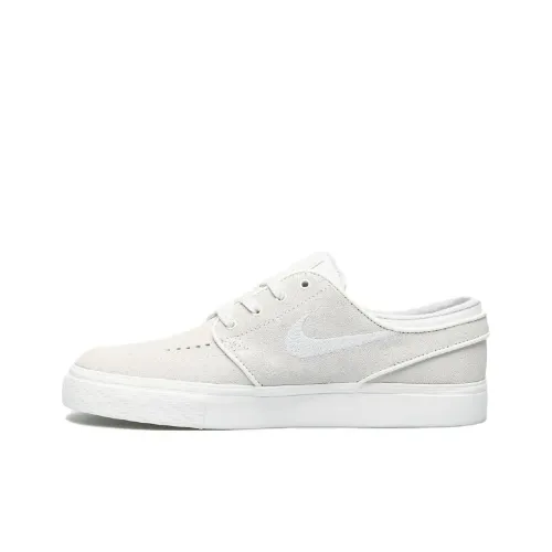 Nike SB Stefan Janoski Zoom Амортизация Износостойкие Низкие Кроссовки для Скейтбординга Унисекс Белый Серый