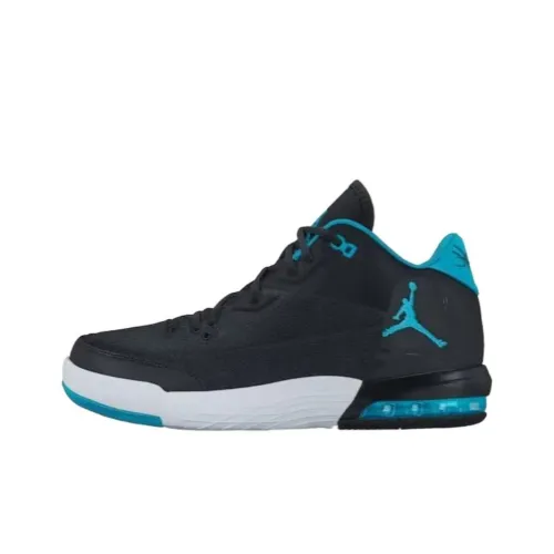 Jordan Flight Происхождение 4 Противоскользящий MID Топ Винтажные баскетбольные кроссовки Мужской Синий черный