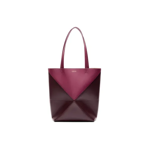 LOEWE Сумка Tote из коровьей кожи Сумка для покупок Сумка через плечо Сумка для женщин Красный Темно-бордовый Красный