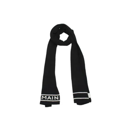 BALMAIN Мериносовая шерсть Шарфы Мужской Черный