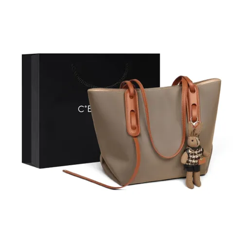 C°BANNER Ткань Комбинированная Сумка Тоут Сумка Сумка для покупок Сумка Сумка через плечо Стандартная Женская Хаки