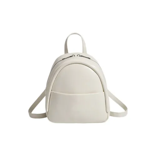 BETTERSAY Рюкзак из ПУ (полиуретана) Маленький Женский Экрю Черный