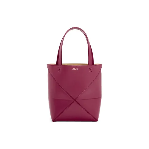 LOEWE Блестящая сумка Tote из коровьей кожи сумка для покупок сумка мини женская малиновая