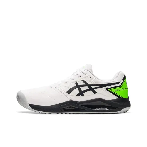 Asics Challenger 13 Low Top Устойчивый к истиранию Тренировочный Мужской Белый Черный Зеленый