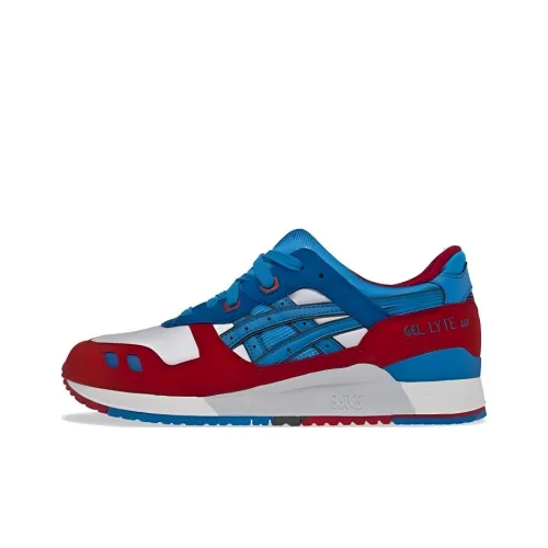 Asics Gel Lyte 3 Амортизация Износостойкий Низкий Топ Беговые кроссовки Мужские Синий Красный
