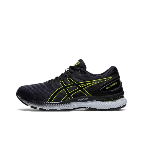 Asics Gel Nimbus 22 Амортизация Низкий Топ Повседневные Беговые Кроссовки Мужские Черный Зеленый