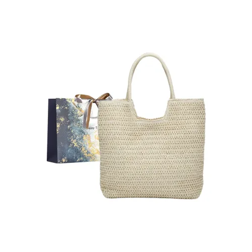 Iman's House Ткани вязаные Сумка Tote Переносная Сумка для работы Сумка через плечо Женская Экрю Хаки