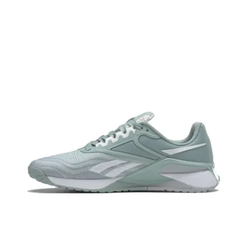Reebok Nano X2 Slip-Resistant Abrasion-Resistant Low-Top Тренировочные Кроссовки Женские Серый Зеленый