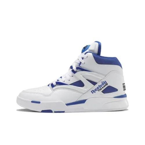 Reebok Pump Omni Zone 2 'Kentucky' Устойчивый к истиранию Дышащие Высокие Кеды Винтажные Баскетбольные Кроссовки Мужские Белый Синий