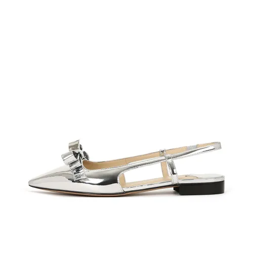 CHRISTINE SHEII Устойчивые к истиранию домашние тапочки Женские Серебряные