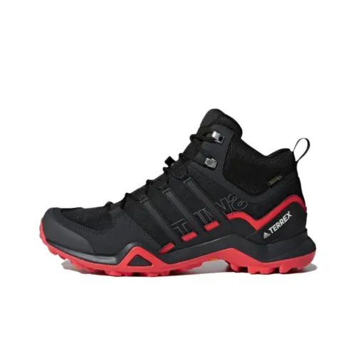 adidas Terrex SWIFT R2 MID GTX Устойчивый к истиранию MID Топ Походная обувь Мужская Черный Красный
