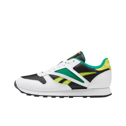 Reebok Classic Leather Амортизация Низкие Беговые Кроссовки Унисекс Черный Белый