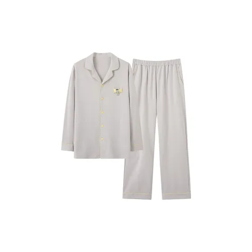 CAIHENGTONG Пижамный комплект Мужской Светло-Серый