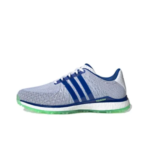 Adidas Tour360 XT SL Slip Resistant Низкий Топ Обувь для гольфа Мужская Белый Синий Зеленый