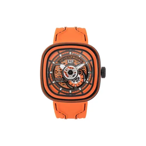 SEVENFRIDAY Автоматический механический механизм Мужские часы 47,6мм*47мм*14,5мм Оранжевый