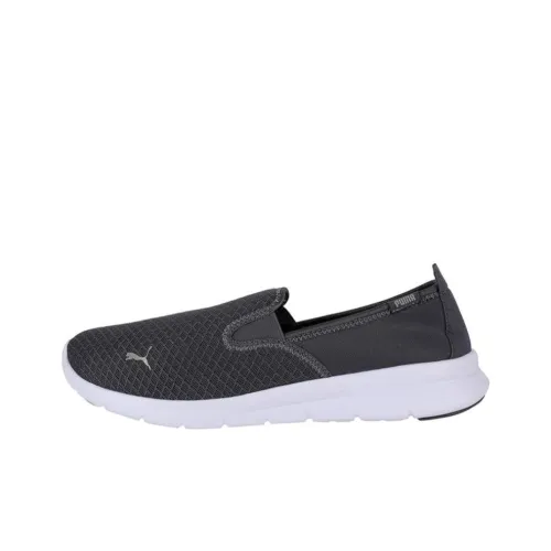 PUMA Flex Essential Slip-On Амортизация Противоскользящий Легкий Низкий Топ Беговые кроссовки Мужские Серые