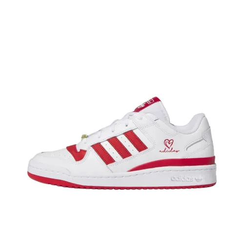 Adidas Originals FORUM Износостойкий и Легкий Низкий Топ Кроссовки для скейтбординга Мужские Белый Красный