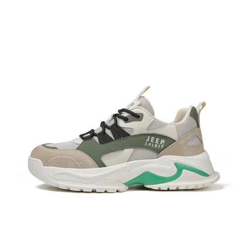 JEEP SPIRIT Устойчивый к истиранию Дышащий Легкий Увеличивающий высоту Покрытие Низкий Верх Повседневная обувь Мужская Серый