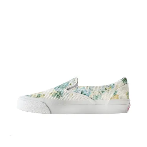 KITH x Vans Vault Og Классический Slip On Low Top Скейтборд Кроссовки Unisex Зеленый Белый