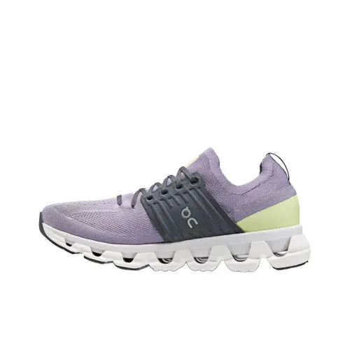 On Cloudswift Износостойкие Дышащие Низкие Кроссовки для Бега Мужские Фиолетовые Черные