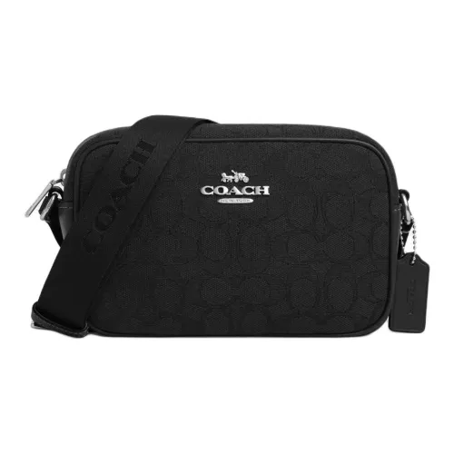 COACH Jamie ICONIC Жаккард Camera Сумка Сумки через плечо Сумка на плечо Женская серебряная и черная