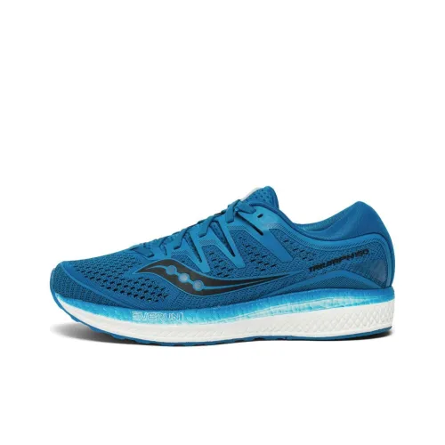 Saucony Triumph Iso5 Нескользящая Легкая Низкая Кроссовка Спортивная Обувь Мужская Синяя