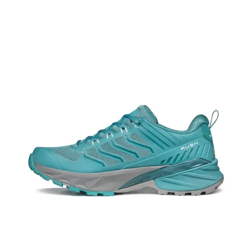 SCARPA Rush Trail Slip-Resistant Abrasion-Resistant Low-Top Trail Running Shoes Women's Turquoise
