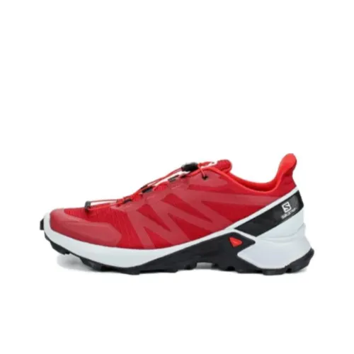 SALOMON Supercross 3 Противоскользящий Устойчивый к истиранию Низкий Топ Уличная обувь Женская Красная